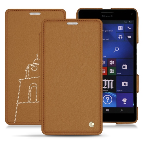 Lederschutzhülle Microsoft Lumia 950 XL - 950 XL Dual SimCastan esparciate ( Pantone #824F2A )