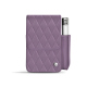 Étui cuir pour paquet de cigarettes avec poche briquet - Lilas - Couture ( Nappa - Pantone #b9a3e3 ) 