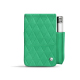 Leather cigarette case with lighter pocket - Menthe vintage - Couture ( Pantone #37b375 ) 