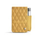 Leather cigarette case with lighter pocket - Or Maïa - Couture ( Pantone 871C ) 