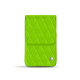Étui cuir pour paquet de cigarettes - Vert fluo - Couture ( Pantone #00ab5f ) 