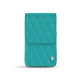 Leather case for slim cigarette pack | 100 S - Bleu fluo - Couture