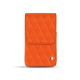 Estuche de cuero para paquete de cigarrillos finos | 100 S - Orange fluo - Couture ( Pantone #ff5406 ) 