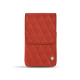 Leather case for slim cigarette pack | 100 S - Arange clouquié - Couture ( Pantone #D33108 )