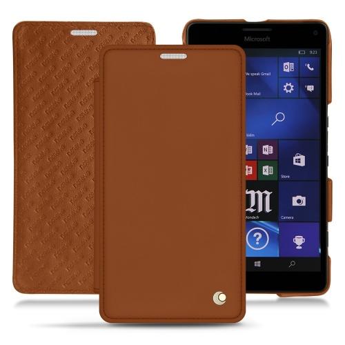 レザーケース Microsoft Lumia 950 XL - 950 XL Dual SimMarron ( Nappa - Pantone #8B4720 ) 