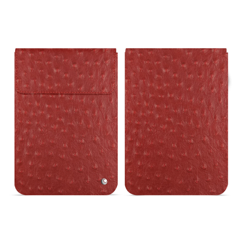 Bolsa de luxo para o Kobo Clara Colour / BWAutruche ciliegia ( Pantone #a4343a ) 