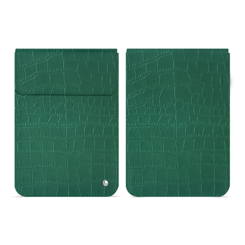 Pochette de luxe pour Kobo Clara Colour / BWCrocodile pino ( Pantone #173F35 ) 