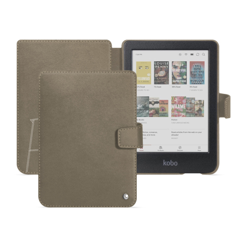 Coperchio con lembo orizzontale di lusso per Kobo Clara  Colour / BWDarboun sabla ( Pantone #BCB1A1 )