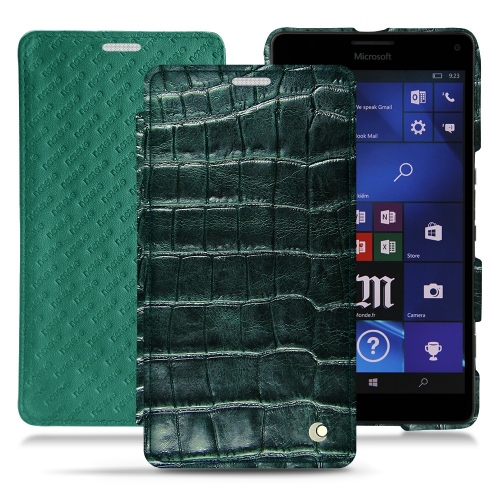 Protections de qualité (housses, étuis, coques) pour Microsoft Lumia 950 XL par NoreveCrocodile pino ( Pantone #173F35 ) 
