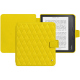 Kobo Libra Colour leather case - Jaune fluo - Couture ( Pantone #c9ff57 ) 