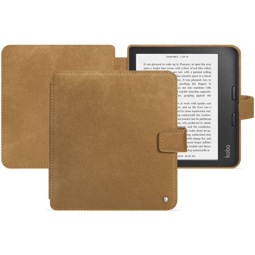 Custodia orizzontale premium per Kobo Libra Colour di NoreveSable vintage ( Pantone #9b7340 ) 