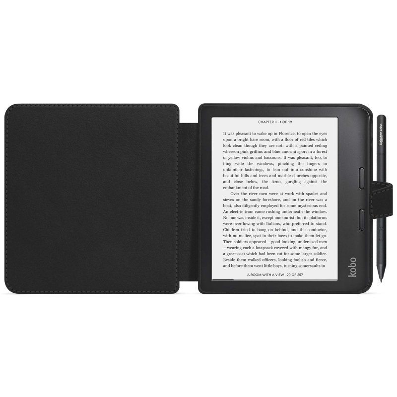 Capa em pele Kobo Libra Colour