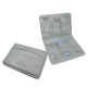 Leather keeper for Memory Stick cards - Platinium ( Pantone 877C ) 