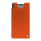 Samsung Galaxy Z Fold6 leather pouch - Orange fluo ( Pantone #ff5406 ) 