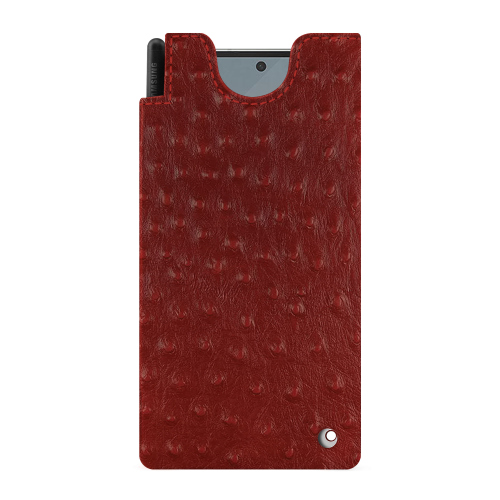 Funda de cuero premium para Samsung Galaxy Z Fold6 - NoreveAutruche ciliegia ( Pantone #a4343a ) 