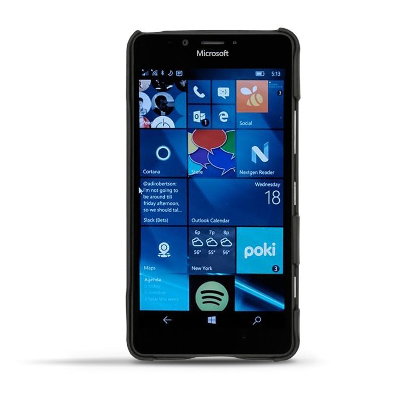 가죽 커버 Microsoft Lumia 950 - 950 Dual Sim - Noir ( Nappa - Black ) 