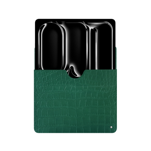 Funda de piel Apple iPad Pro 11 (2024) - Elegancia y protección | NoreveCrocodile pino ( Pantone #173F35 ) 