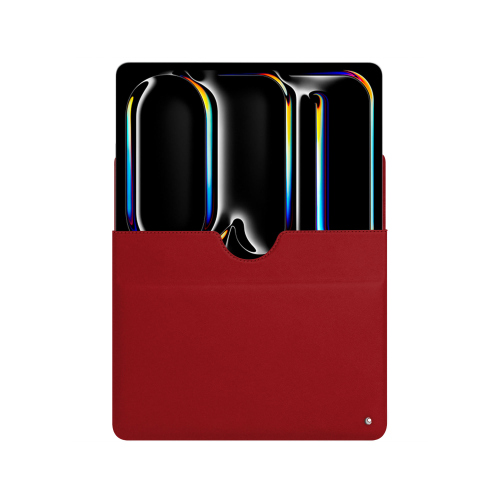 Funda de cuero para iPad Pro 13 de Apple: elegancia y protección de alta gamaRouge ( Nappa - Pantone #d50032 ) 
