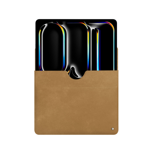 Pochette cuir Apple iPad Pro 13 - Élégance et protection haut de gammeSable vintage ( Pantone #9b7340 ) 