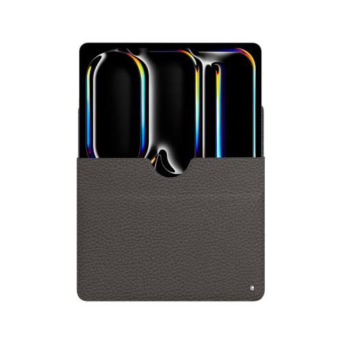 Apple iPad Pro 13 leather sleeve - Elegance and premium protectionAnthracite ( Pantone #41403c ) 
