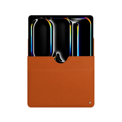 Funda de cuero para iPad Pro 13 de Apple: elegancia y protección de alta gamaOrange vibrant ( Pantone #e36b39 ) 