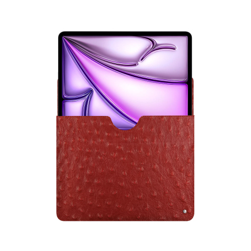 Apple iPad Air 13 Leather Sleeve | Elegance and High-end ProtectionAutruche ciliegia ( Pantone #a4343a ) 