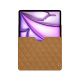 Capa em pele Apple iPad Air 13 (2024) - Castan esparciate - Couture ( Pantone #824F2A )
