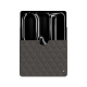 Custodia in pelle Apple iPad Pro 11 (2024) - Anthracite - Couture ( Pantone #41403c ) 
