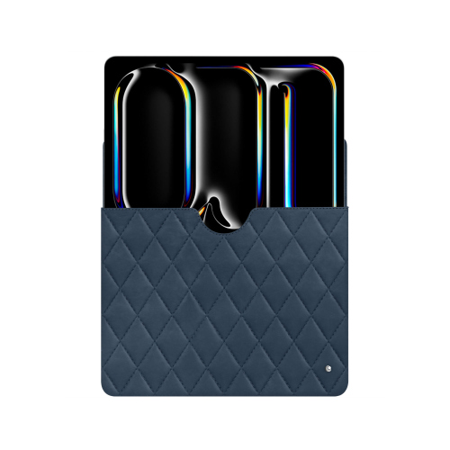 Capa de couro Apple iPad Pro 13 - Elegância e proteção de alta qualidadeJean vintage - Couture ( Pantone #2f414f  ) 