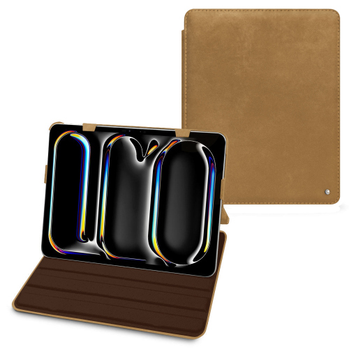 Custodia in pelle premium per Apple iPad Pro 13 | NoreveSable vintage ( Pantone #9b7340 ) 