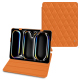 Housse cuir Apple iPad Pro 13 (2024) - Orange - Couture ( Nappa - Pantone #ff9351 ) 