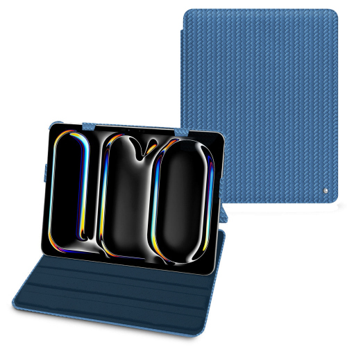 Premium-Lederhülle für Apple iPad Pro 13 | NoreveAbaca ishia ( Pantone #395775 ) 