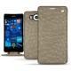 Lederschutzhülle Microsoft Lumia 950 - 950 Dual Sim - Autruche desert