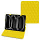 Housse cuir Apple iPad Pro 11 (2024) - Jaune fluo - Couture ( Pantone #c9ff57 ) 