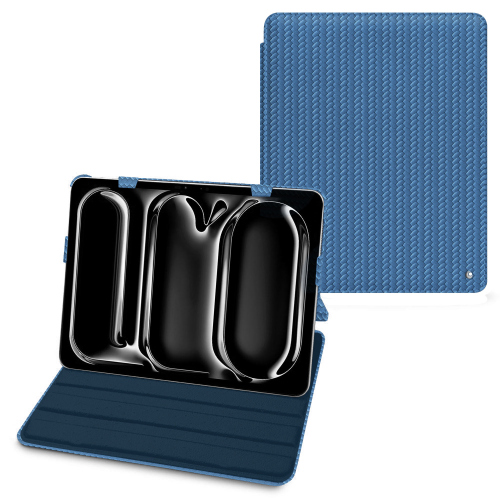 Capa com aba em pele de luxo para Apple iPad Pro 11 | NoreveAbaca ishia ( Pantone #395775 ) 