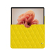 Pochette cuir Microsoft Surface Pro 9 / 10 / 11 - Jaune fluo - Couture ( Pantone #c9ff57 ) 