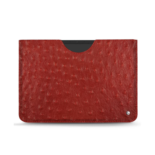 Microsoft Surface Pro 8、9、10、11用高級レザーポーチAutruche ciliegia ( Pantone #a4343a ) 