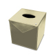 Scatola per fazzoletti - Quadrata - Beige ( Nappa - Pantone #ceb888 ) 