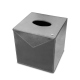 Square tissue box holder - Platinium ( Pantone 877C ) 