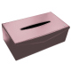 Rectangular tissue box holder - Rose ( Nappa - Pantone #efbae1 ) 