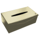 長方形ティッシュペーパーボックスホルダー - Beige PU ( Pantone #ceb888 ) 