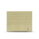 Porta-tarjetas de cuero - Anti-RFID / NFC - Beige ( Nappa - Pantone #ceb888 ) 