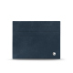 Leather card holder - Anti-RFID / NFC - Jean vintage ( Pantone #2f414f  ) 