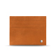 レザーのカードケー - RFID / NFC 保護機能付き - Mandarine vintage ( Pantone #d47231 ) 