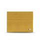 Porta-tarjetas de cuero - Anti-RFID / NFC - Mimosa ( Pantone #b39437 ) 