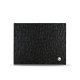 Leather card holder - Anti-RFID / NFC - Autruche nero ( Noir / Black) 