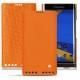 Blackberry Priv leather case - Orange fluo