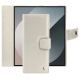 Capa de couro para carteira Samsung Galaxy Z Fold6 - Blanc ( Nappa / White ) 