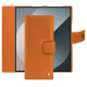 Étui portefeuille cuir Samsung Galaxy Z Fold6 - Orange ( Nappa - Pantone #ff9351 ) 