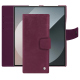 Samsung Galaxy Z Fold6 leather wallet case - Prune vintage ( Pantone #612434 ) 
